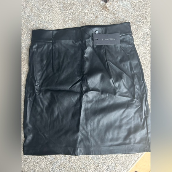 Dynamite Dresses & Skirts - NWT Dynamite Black faux Leather Skirt medium
